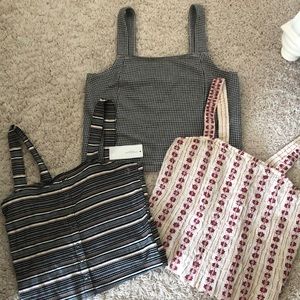 3 halter/cropped tops from American Eagle. Size S